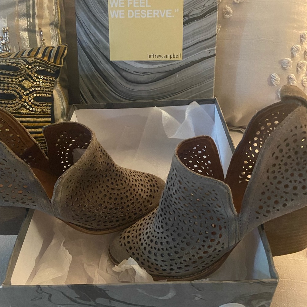 Jeffrey Campbell suede mule